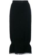 Christian Dior Pre-owned Fringed Knitted Skirt - Black