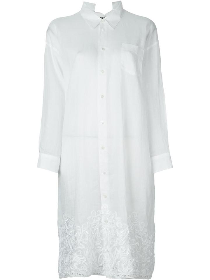 Junya Watanabe Comme Des Garçons Embroidered Shirt Dress