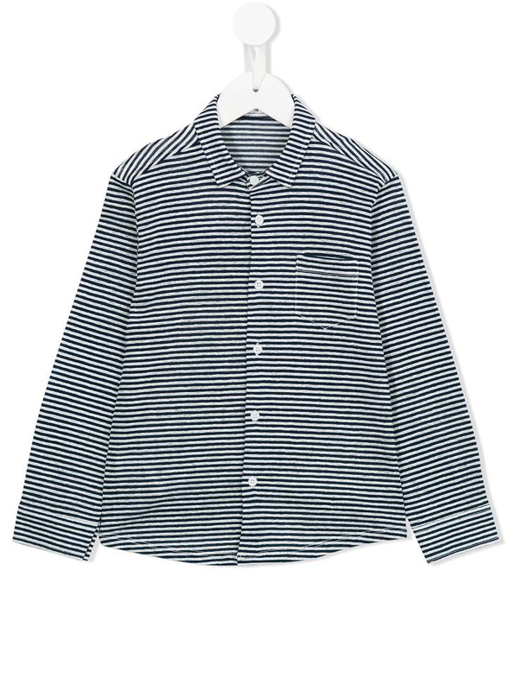 Il Gufo Striped Shirt, Toddler Boy's, Size: 3 Yrs, Blue