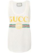 Gucci Gucci Logo Tank Top - Nude & Neutrals