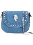Philipp Plein - Colorado City Shoulder Bag - Women - Cotton/leather/polyester - One Size, Blue, Cotton/leather/polyester