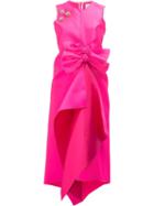 Maison Rabih Kayrouz Embellished Front Bow Dress, Women's, Size: 36, Pink/purple, Silk/polyester