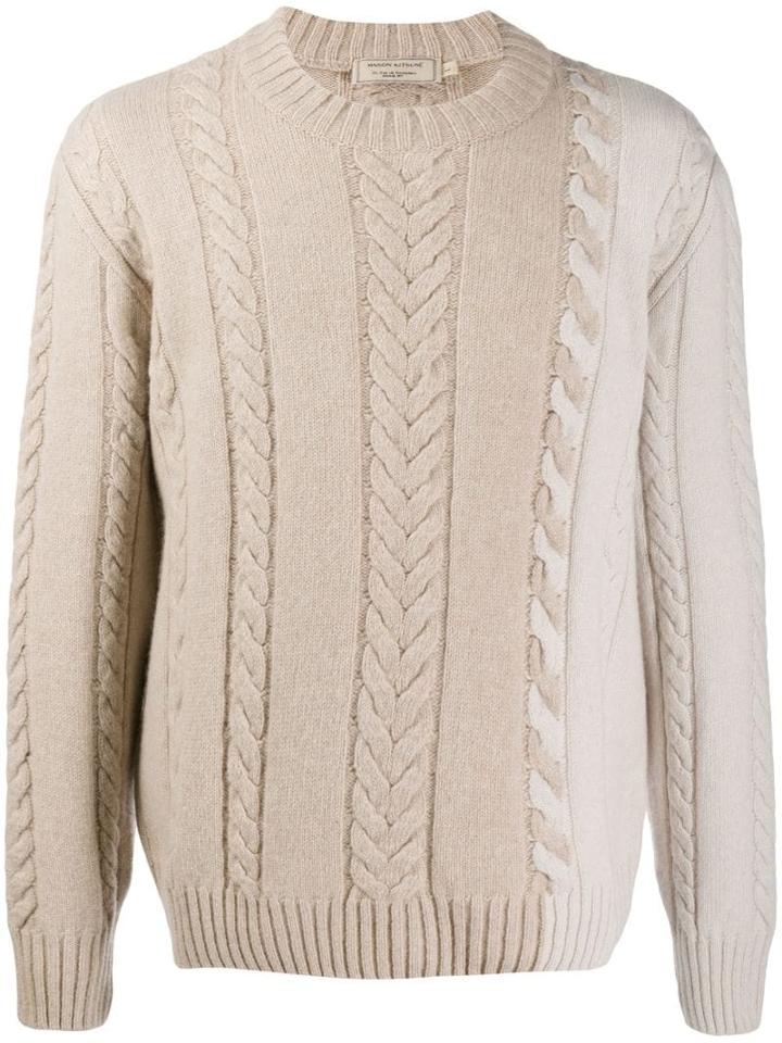 Maison Kitsuné Cable Knit Jumper - Brown