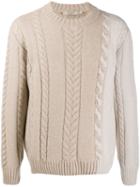 Maison Kitsuné Cable Knit Jumper - Brown