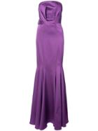 Zac Zac Posen Nolita Fitted Gown - Pink & Purple