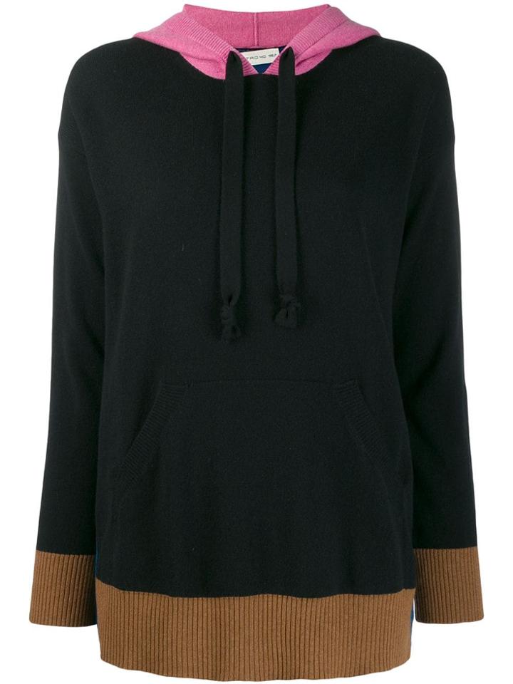 Etro Colour Block Hoodie - Black