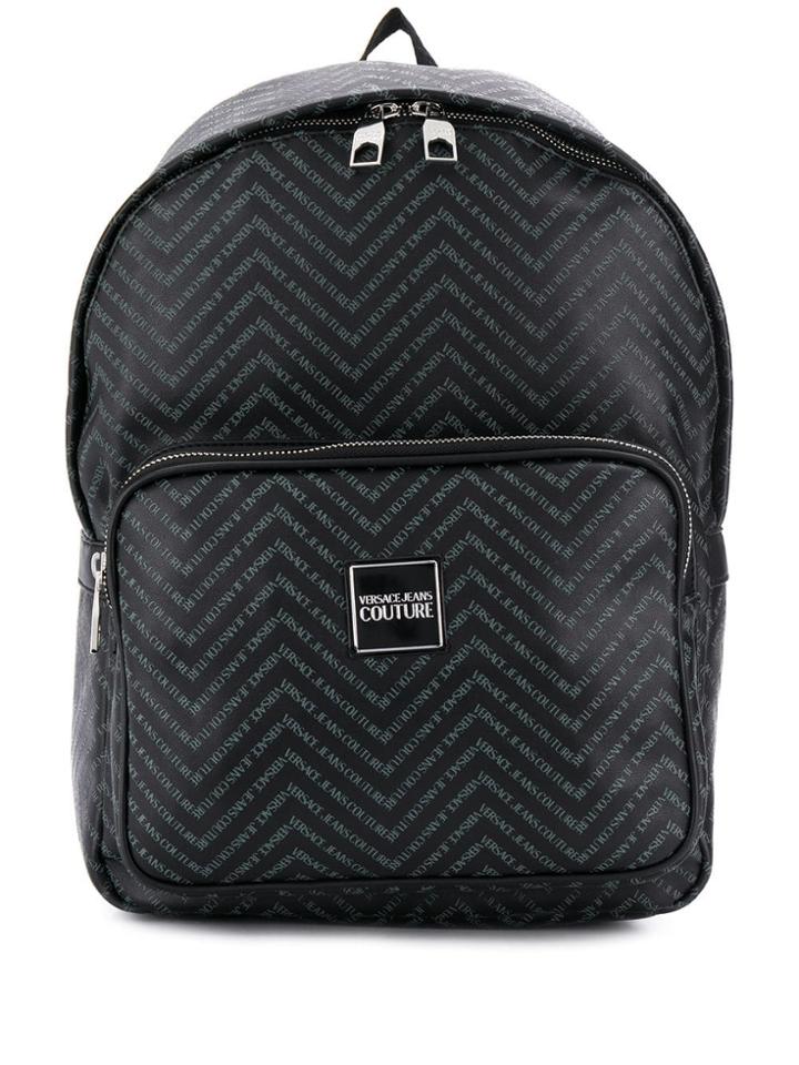 Versace Jeans Couture Zig-zag Logo Backpack - Black