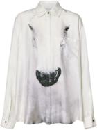 Burberry Unicorn Print Silk Shirt - Grey