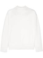 Y-3 Signature Embellished Boxy Fit Cotton Jumper - White