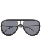 Fendi Eyewear Framed Aviator Sunglasses - Black