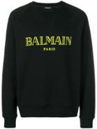 Balmain Logo Print Sweater - Black
