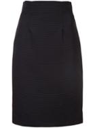 Versace Textured Pencil Skirt - Black