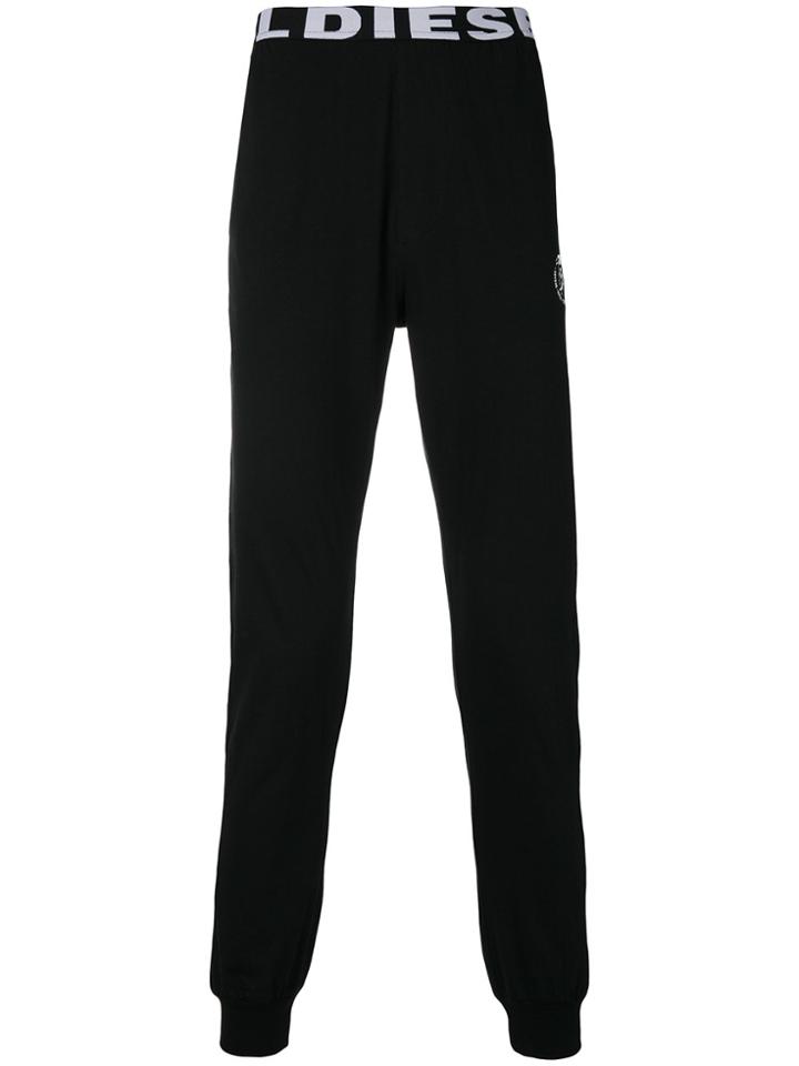 Diesel Logo Waistband Track Pants - Black