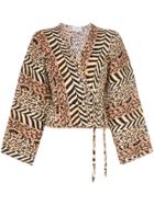 Nanushka Ehara Animal-print Blouse - Brown