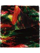 Issey Miyake Pleated Abstract Print Scarf