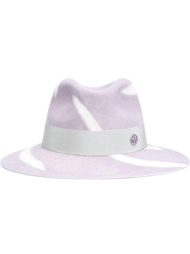 Maison Michel Henrietta Hat, Women's, Size: L, Pink/purple, Cotton/rabbit Fur/viscose