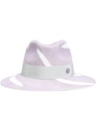 Maison Michel Henrietta Hat, Women's, Size: L, Pink/purple, Cotton/rabbit Fur/viscose