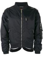 Icosae Classic Bomber Jacket, Men's, Size: Large, Blue, Nylon/cupro