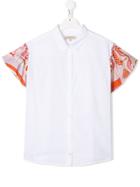 Emilio Pucci Junior Teen Contrast Sleeve Shirt - White