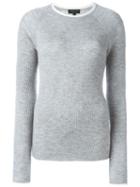 Rag & Bone Crew Neck Sweater, Women's, Size: Medium, Grey, Cashmere
