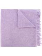 Our Legacy Frayed Edge Scarf, Adult Unisex, Pink/purple, Polyamide/virgin Wool