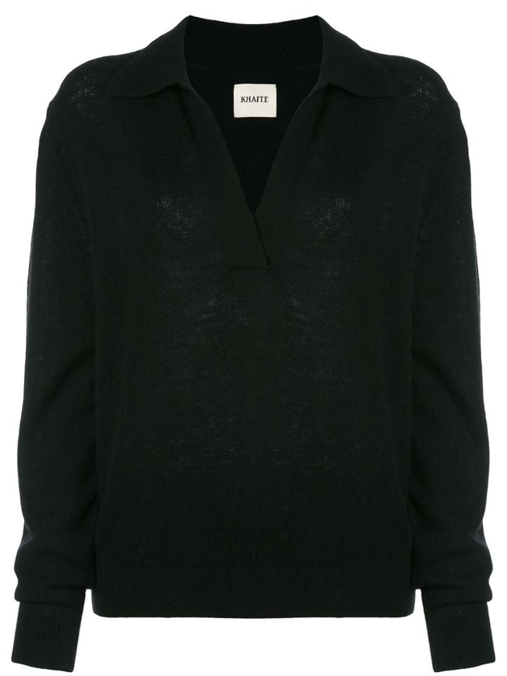 Khaite Jo Dropped Shoulder Sweater - Black