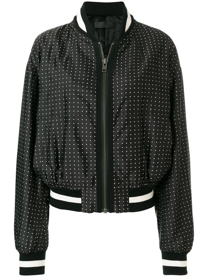 Haider Ackermann Polka Dot Bomber Jacket - Black
