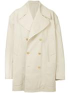 Hed Mayner Oversized Double-breasted Coat - Nude & Neutrals