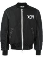 Gcds Padded Bomber Jacket, Men's, Size: Large, Black, Polyamide/polyester