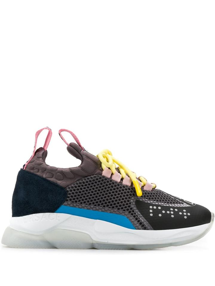 Versace Chunky Chain Reaction Sneakers - Black