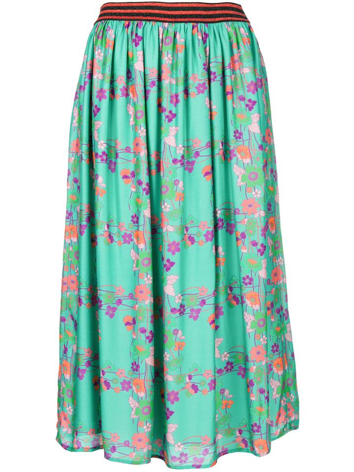 Kristina Ti Floral Print Midi Dress - Green