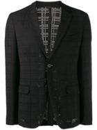 Fendi Perforated Blazer - Black