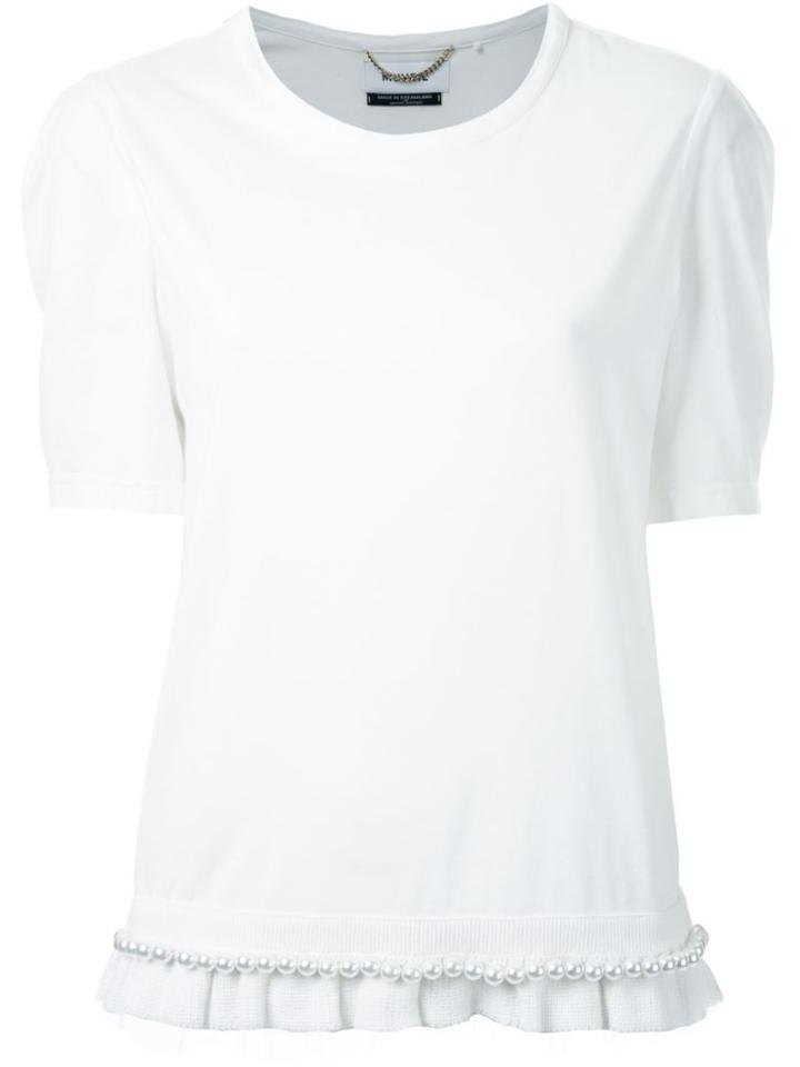 Muveil Embellished Hem T-shirt
