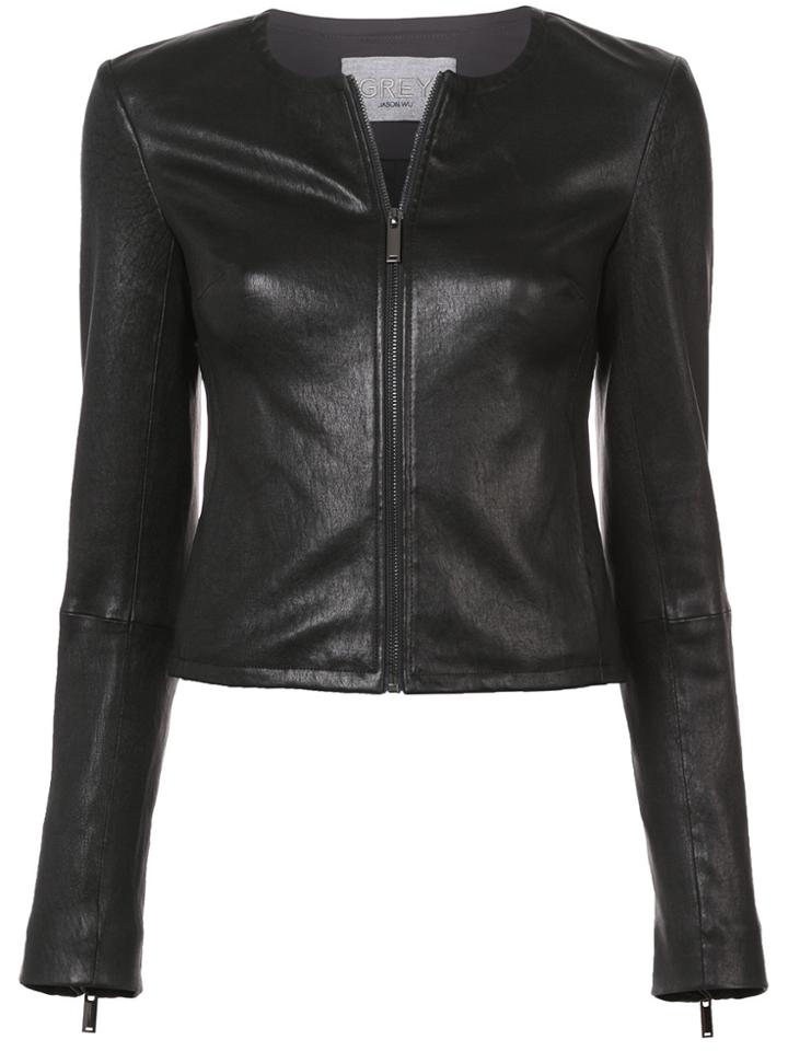 Jason Wu Grey Zipped Biker Jacket - Black