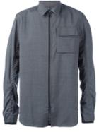 Oamc Zipped Patch Pocket Jacket, Men's, Size: Medium, Grey, Virgin Wool