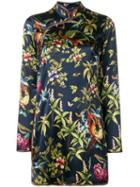 F.r.s For Restless Sleepers Printed Silk Dress - Blue