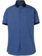 Salvatore Ferragamo 'gancino' Print Shirt, Men's, Size: Large, Blue, Cotton