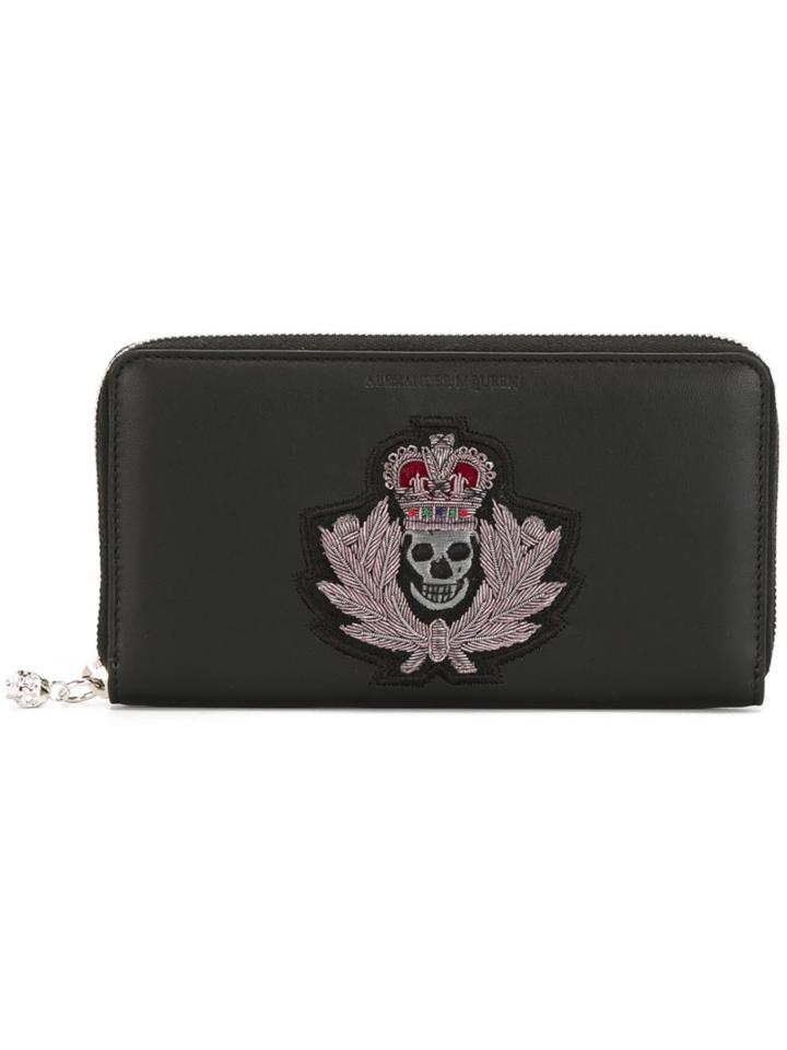 Alexander Mcqueen Skull Badge Continental Wallet