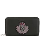 Alexander Mcqueen Skull Badge Continental Wallet
