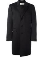 Saint Laurent Classic Chesterfield Coat, Men's, Size: 50, Grey, Cotton/cashmere