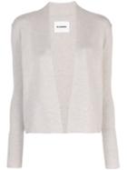 Jil Sander Open Front Knitted Cardigan - Grey