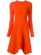 Givenchy Flared Cocktail Dress, Women's, Size: 38, Yellow/orange, Acetate/silk/viscose/spandex/elastane