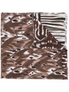 Pierre-louis Mascia Patchwork Scarf, Adult Unisex, Brown, Silk