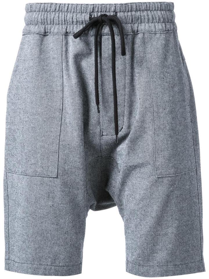 Bassike 'military Slung' Shorts, Men's, Size: Small, Grey, Cotton