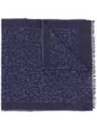 Ps By Paul Smith Leopard Embroidered Scarf - Blue