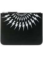 Neil Barrett Thunder Pouch Clutch - Black