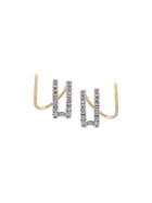 Maria Black 14kt Gold Bess Blanc Twirl Diamond Earrings - Metallic