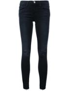 Frame Denim Ripped Skinny Jeans, Women's, Size: 28, Black, Cotton/polyester/spandex/elastane