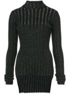 Theory Ribbed Fitted Sweater - Black