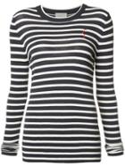Grey Jason Wu Striped Sweatshirt, Women's, Size: Small, Black, Viscose